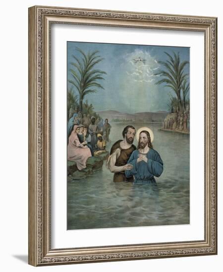 The Baptism of Jesus Christ-Currier & Ives-Framed Giclee Print