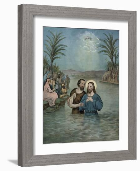 The Baptism of Jesus Christ-Currier & Ives-Framed Giclee Print