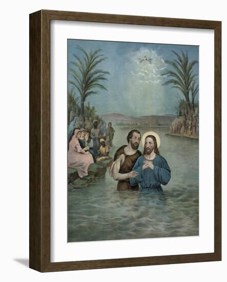 The Baptism of Jesus Christ-Currier & Ives-Framed Giclee Print