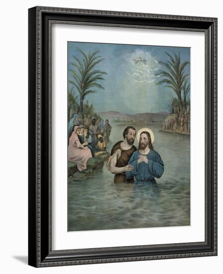 The Baptism of Jesus Christ-Currier & Ives-Framed Giclee Print