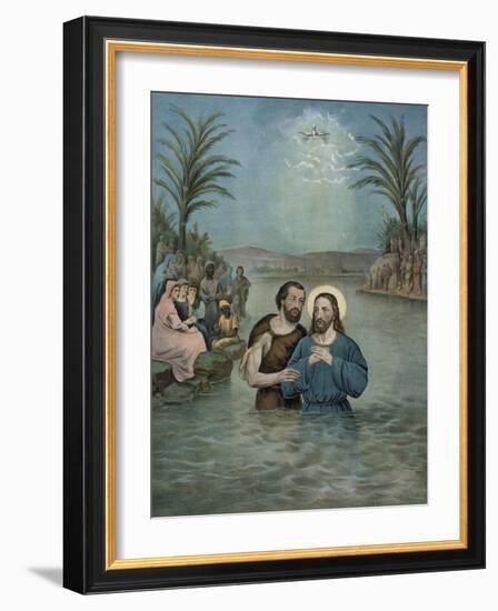 The Baptism of Jesus Christ-Currier & Ives-Framed Giclee Print