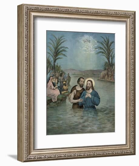 The Baptism of Jesus Christ-Currier & Ives-Framed Giclee Print