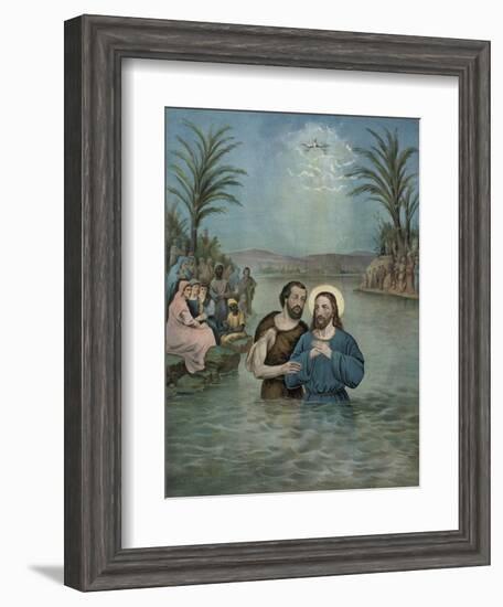 The Baptism of Jesus Christ-Currier & Ives-Framed Giclee Print