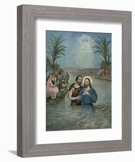 The Baptism of Jesus Christ-Currier & Ives-Framed Giclee Print