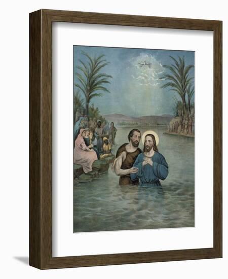 The Baptism of Jesus Christ-Currier & Ives-Framed Giclee Print