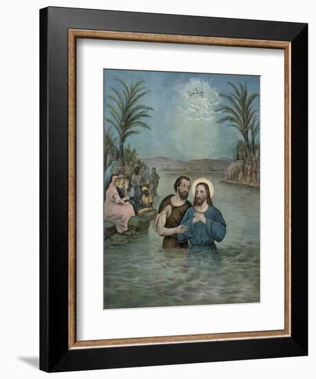 The Baptism of Jesus Christ-Currier & Ives-Framed Giclee Print