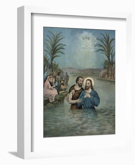 The Baptism of Jesus Christ-Currier & Ives-Framed Giclee Print