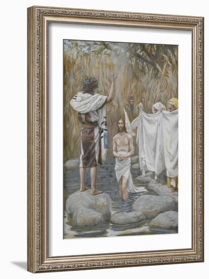 The Baptism of Jesus from 'The Life of Our Lord Jesus Christ'-James Jacques Joseph Tissot-Framed Giclee Print