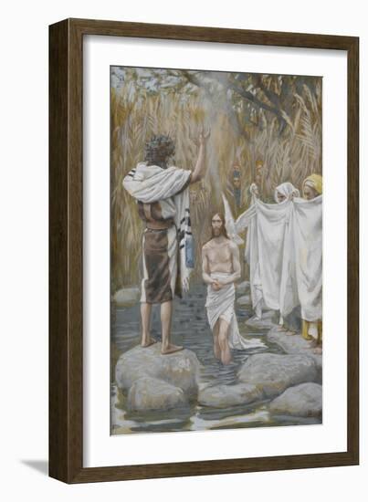 The Baptism of Jesus from 'The Life of Our Lord Jesus Christ'-James Jacques Joseph Tissot-Framed Giclee Print