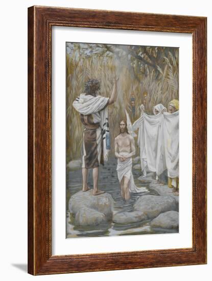 The Baptism of Jesus from 'The Life of Our Lord Jesus Christ'-James Jacques Joseph Tissot-Framed Giclee Print