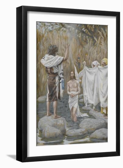 The Baptism of Jesus from 'The Life of Our Lord Jesus Christ'-James Jacques Joseph Tissot-Framed Giclee Print