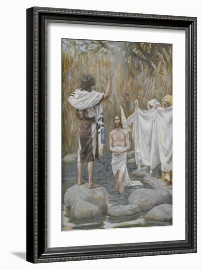 The Baptism of Jesus from 'The Life of Our Lord Jesus Christ'-James Jacques Joseph Tissot-Framed Giclee Print