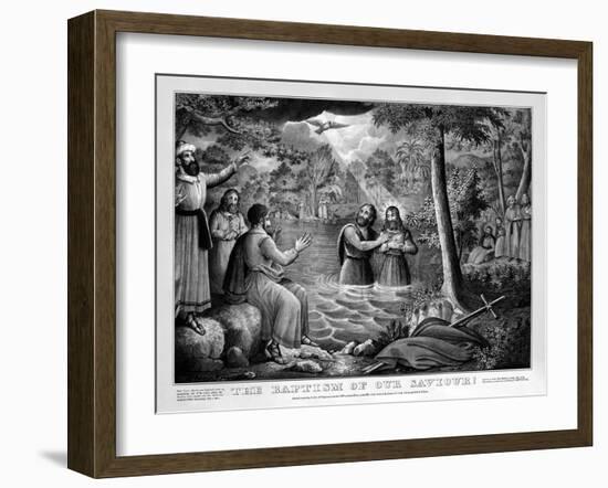 The baptism of our savior, Jesus Christ.-Stocktrek Images-Framed Art Print