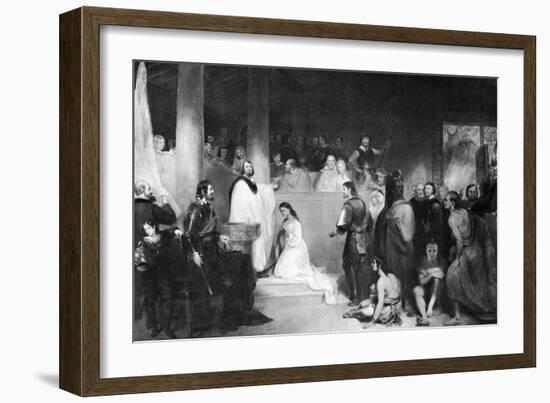 The Baptism of Pocahontas at Jamestown, Virginia, 1613-John Gadsby Chapman-Framed Giclee Print