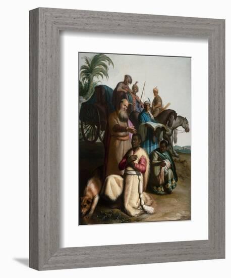 The Baptism of the Eunuch-Rembrandt van Rijn-Framed Giclee Print