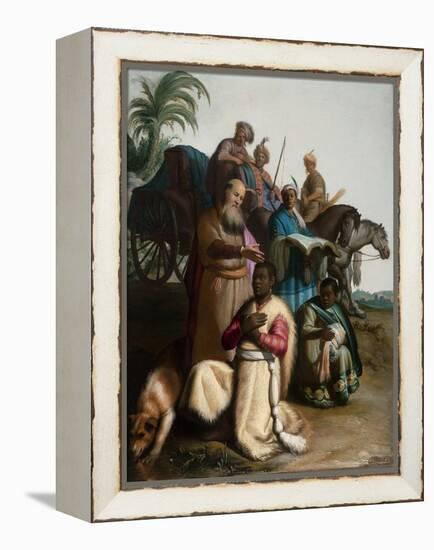 The Baptism of the Eunuch-Rembrandt van Rijn-Framed Premier Image Canvas