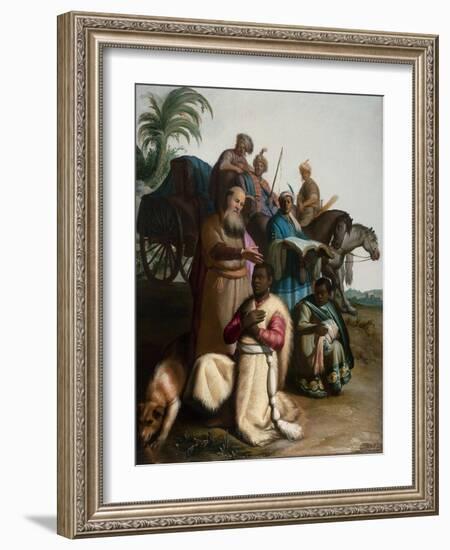 The Baptism of the Eunuch-Rembrandt van Rijn-Framed Giclee Print