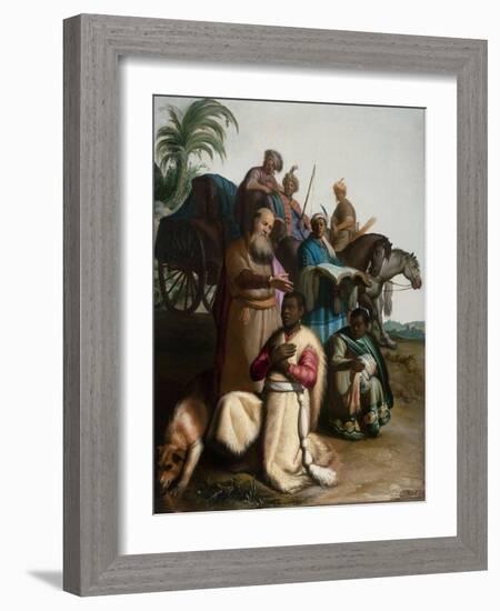 The Baptism of the Eunuch-Rembrandt van Rijn-Framed Giclee Print