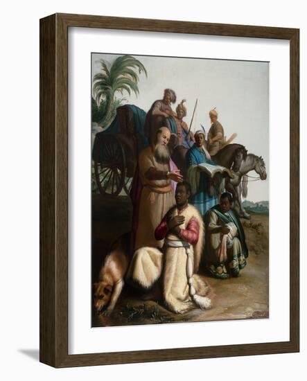 The Baptism of the Eunuch-Rembrandt van Rijn-Framed Giclee Print