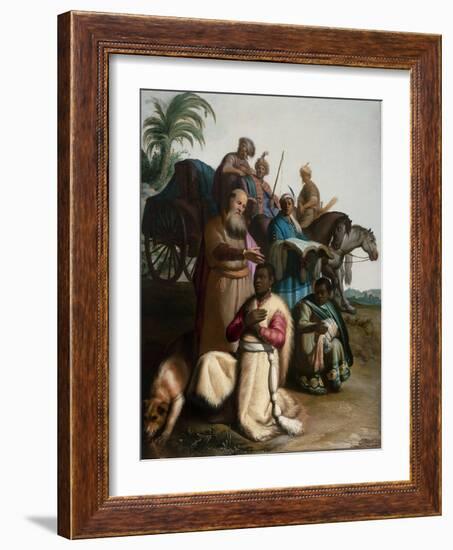 The Baptism of the Eunuch-Rembrandt van Rijn-Framed Giclee Print