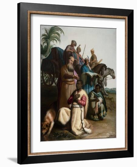 The Baptism of the Eunuch-Rembrandt van Rijn-Framed Giclee Print