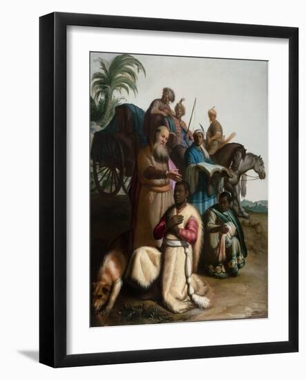 The Baptism of the Eunuch-Rembrandt van Rijn-Framed Giclee Print