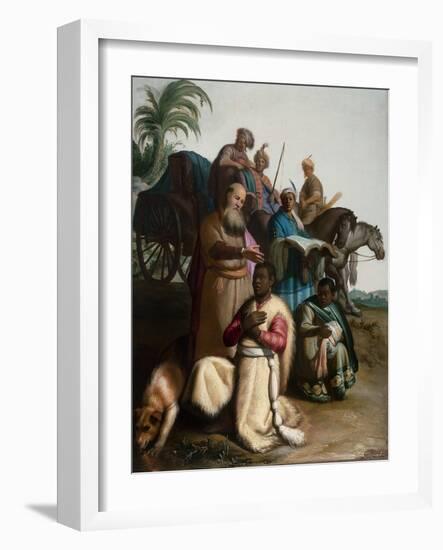 The Baptism of the Eunuch-Rembrandt van Rijn-Framed Giclee Print