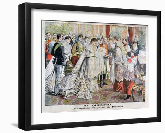 The Baptism of the Prince of Piedmont, Quirinal Palace, Rome, 1904-null-Framed Giclee Print