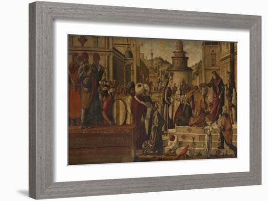 The Baptism of the Selenites-Vittore Carpaccio-Framed Giclee Print