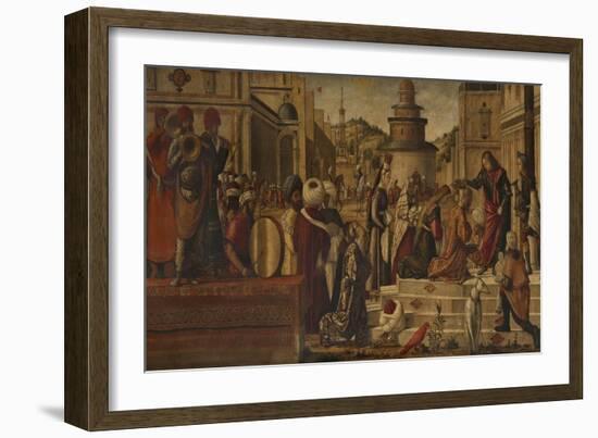 The Baptism of the Selenites-Vittore Carpaccio-Framed Giclee Print