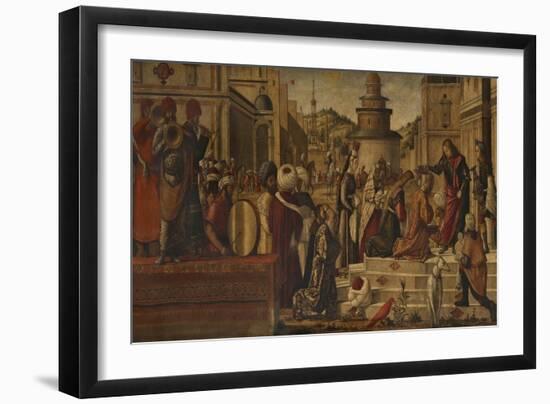 The Baptism of the Selenites-Vittore Carpaccio-Framed Giclee Print