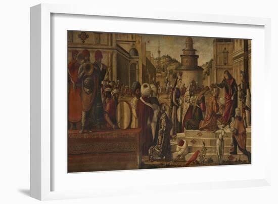 The Baptism of the Selenites-Vittore Carpaccio-Framed Giclee Print