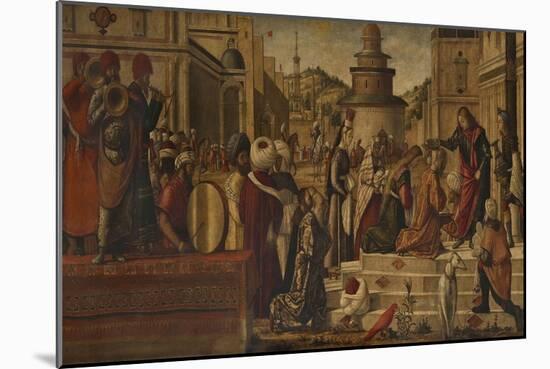 The Baptism of the Selenites-Vittore Carpaccio-Mounted Giclee Print