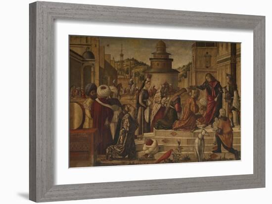 The Baptism of the Selenites-Vittore Carpaccio-Framed Giclee Print