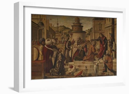 The Baptism of the Selenites-Vittore Carpaccio-Framed Giclee Print