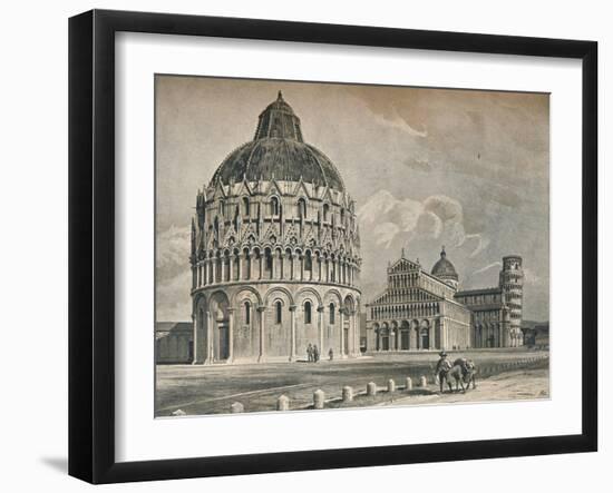 The Baptistry, Cathedral, and Leaning Tower of Pisa, c1906, (1907)-O Schulz-Framed Giclee Print