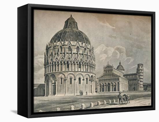 The Baptistry, Cathedral, and Leaning Tower of Pisa, c1906, (1907)-O Schulz-Framed Premier Image Canvas