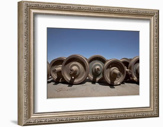 The Baquedano Railway Depot, Spare Axles Found in the Depot-Mallorie Ostrowitz-Framed Photographic Print