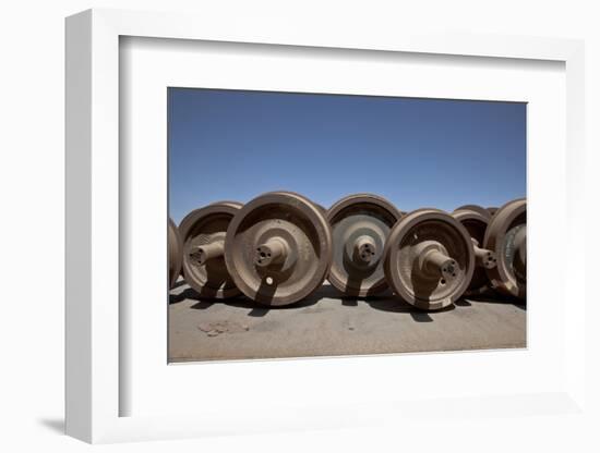 The Baquedano Railway Depot, Spare Axles Found in the Depot-Mallorie Ostrowitz-Framed Photographic Print