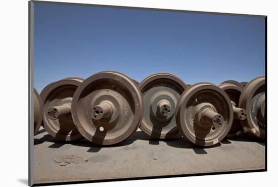 The Baquedano Railway Depot, Spare Axles Found in the Depot-Mallorie Ostrowitz-Mounted Photographic Print