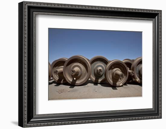 The Baquedano Railway Depot, Spare Axles Found in the Depot-Mallorie Ostrowitz-Framed Photographic Print