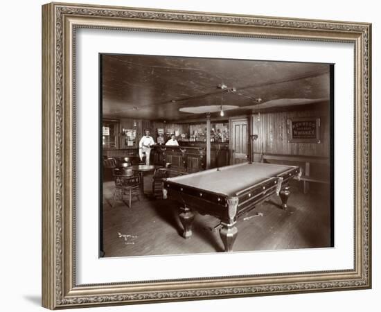 The Bar at Janer's Pavilion Hotel, Red Bank, New Jersey, 1903-Byron Company-Framed Giclee Print