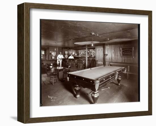 The Bar at Janer's Pavilion Hotel, Red Bank, New Jersey, 1903-Byron Company-Framed Giclee Print