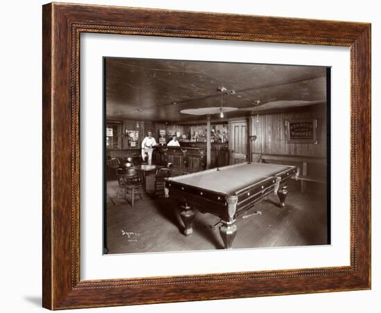 The Bar at Janer's Pavilion Hotel, Red Bank, New Jersey, 1903-Byron Company-Framed Giclee Print