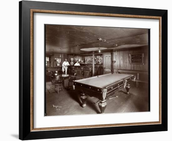 The Bar at Janer's Pavilion Hotel, Red Bank, New Jersey, 1903-Byron Company-Framed Giclee Print