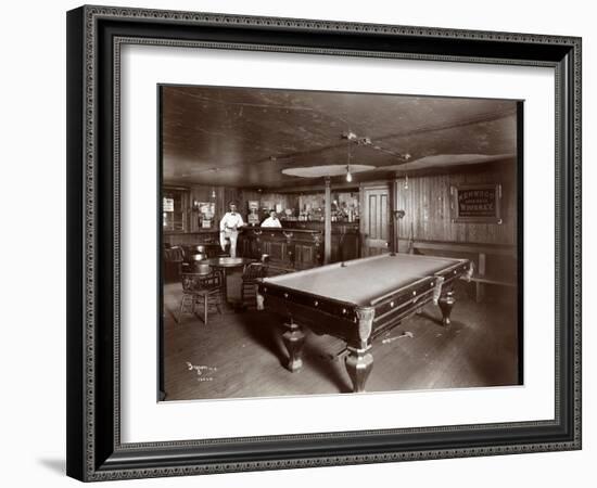 The Bar at Janer's Pavilion Hotel, Red Bank, New Jersey, 1903-Byron Company-Framed Giclee Print