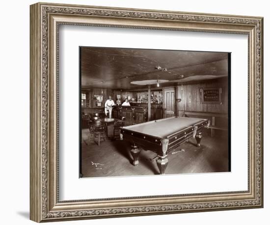 The Bar at Janer's Pavilion Hotel, Red Bank, New Jersey, 1903-Byron Company-Framed Giclee Print