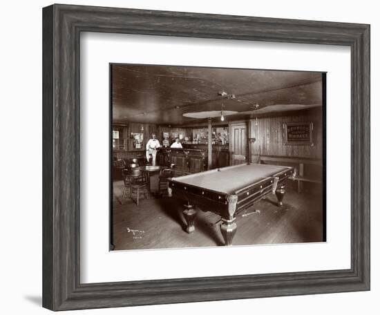 The Bar at Janer's Pavilion Hotel, Red Bank, New Jersey, 1903-Byron Company-Framed Giclee Print