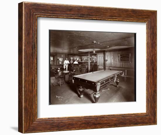 The Bar at Janer's Pavilion Hotel, Red Bank, New Jersey, 1903-Byron Company-Framed Giclee Print