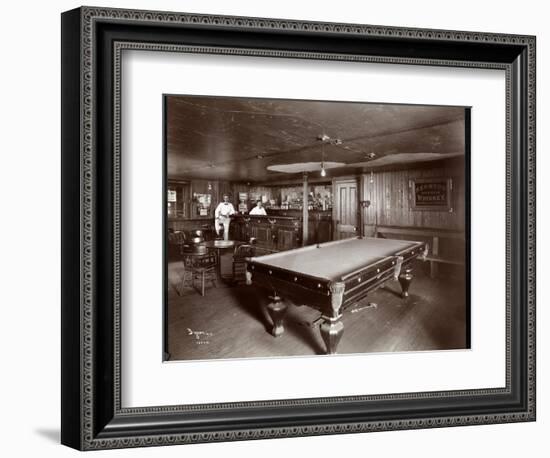 The Bar at Janer's Pavilion Hotel, Red Bank, New Jersey, 1903-Byron Company-Framed Giclee Print